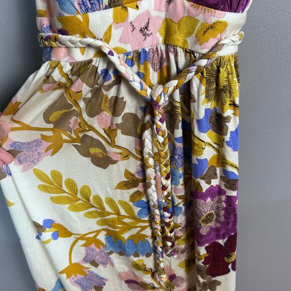 Anthropologie Tracy Reese Dress XS Petite Grecian Bloomcore Slip Tencel VTG Midi - Picture 11 of 15